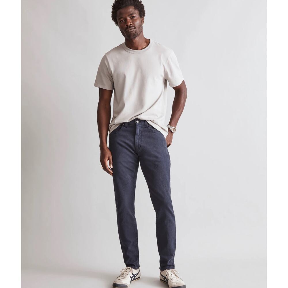 NWT Madewell Garment-Dyed Athletic Slim Jeans In Ink Blue Size 28x30